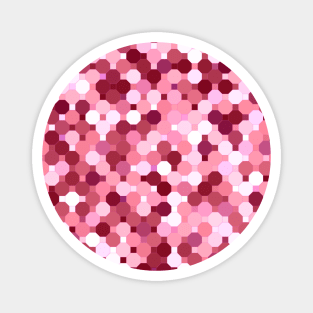 Shades of Peach Pink Hexagons Magnet